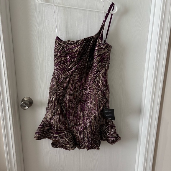 Lulu's Purple and Gold Sequin Dress - Picture 1 of 5